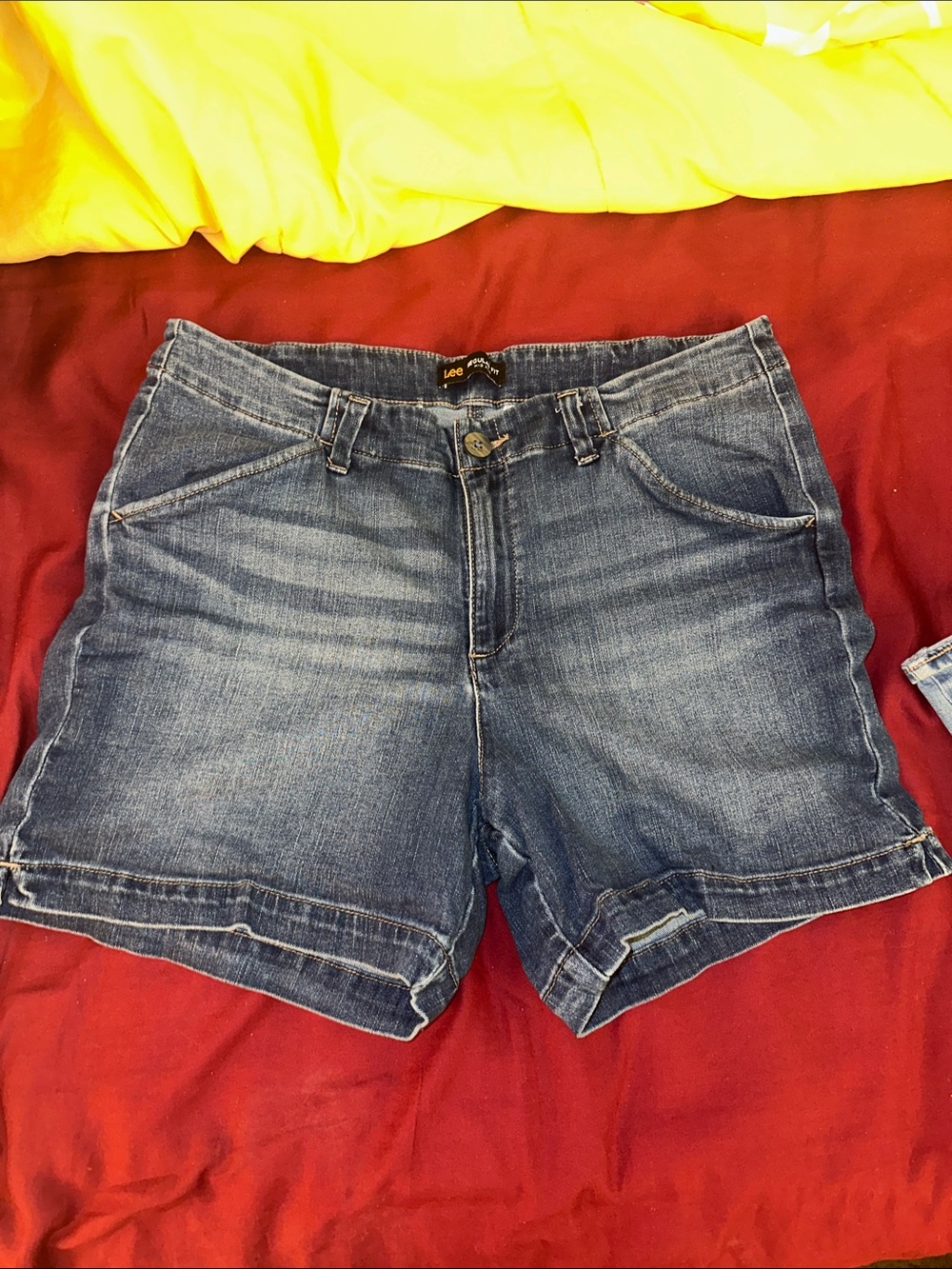 Lee Women's Medium Blue Denim Shorts - Rolled Hem